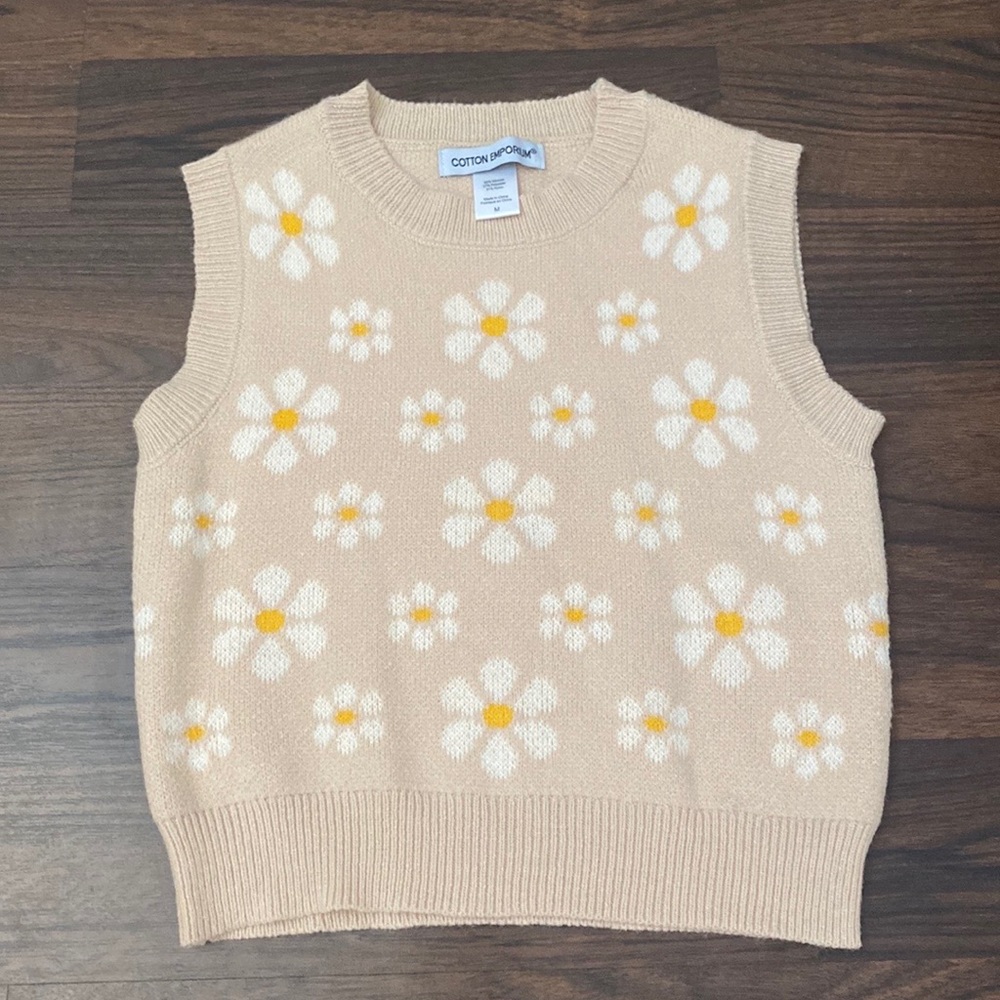 *NWOT Cotton Emporium Sweater Vest Size M